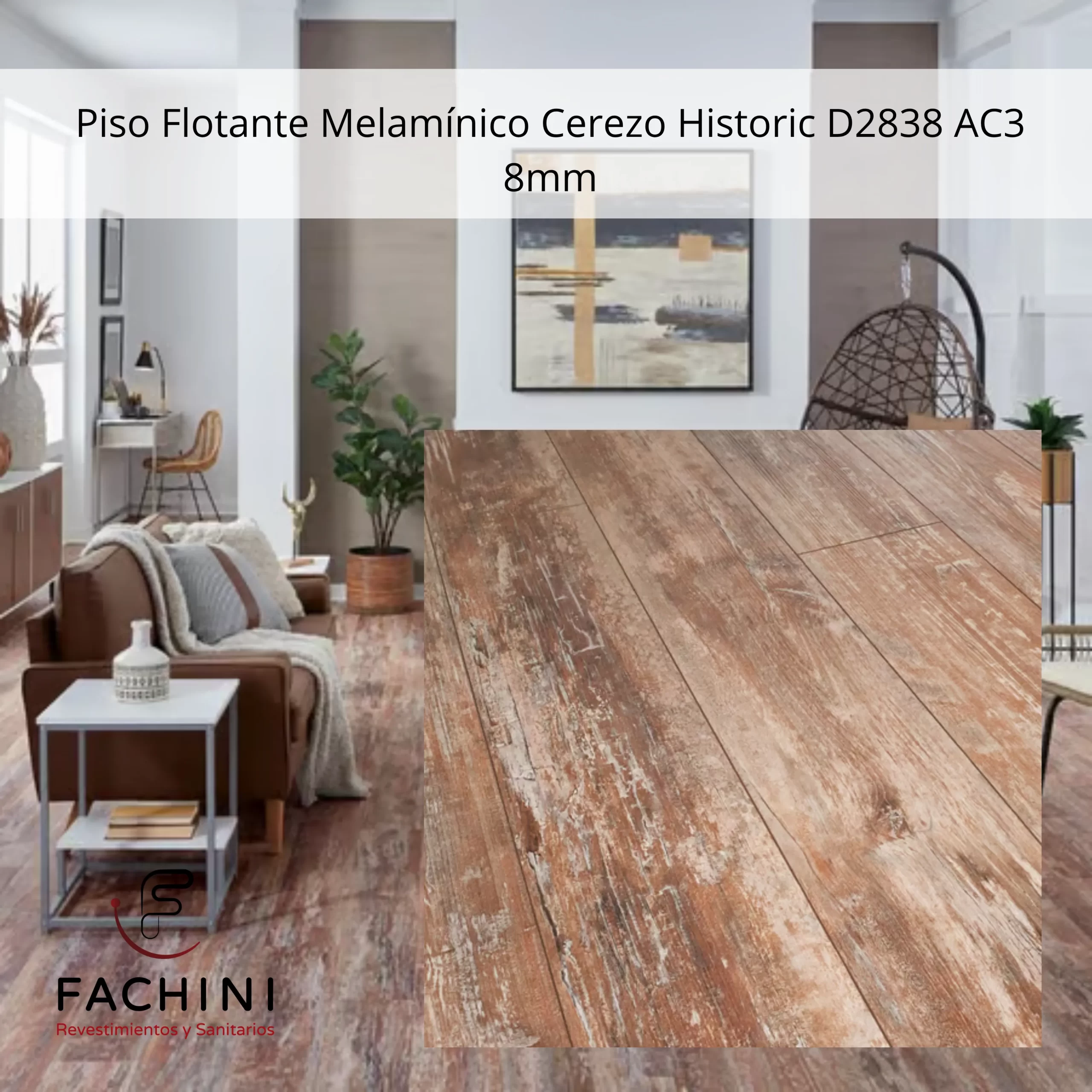 Piso Flotante Melamínico Cerezo Historic D2838 AC3 8mm