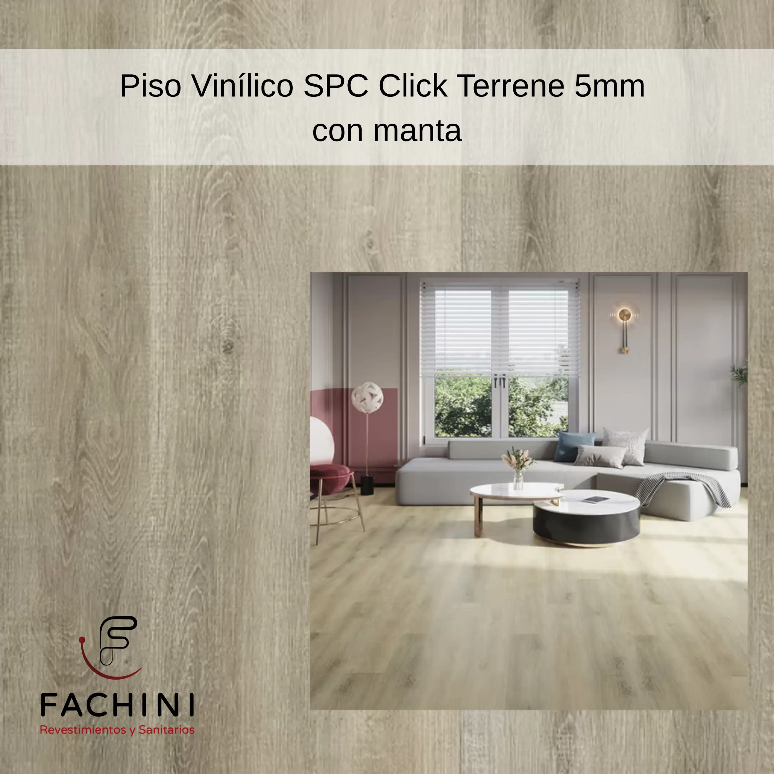 Piso Vinílico SPC Click Terrene 5mm con manta