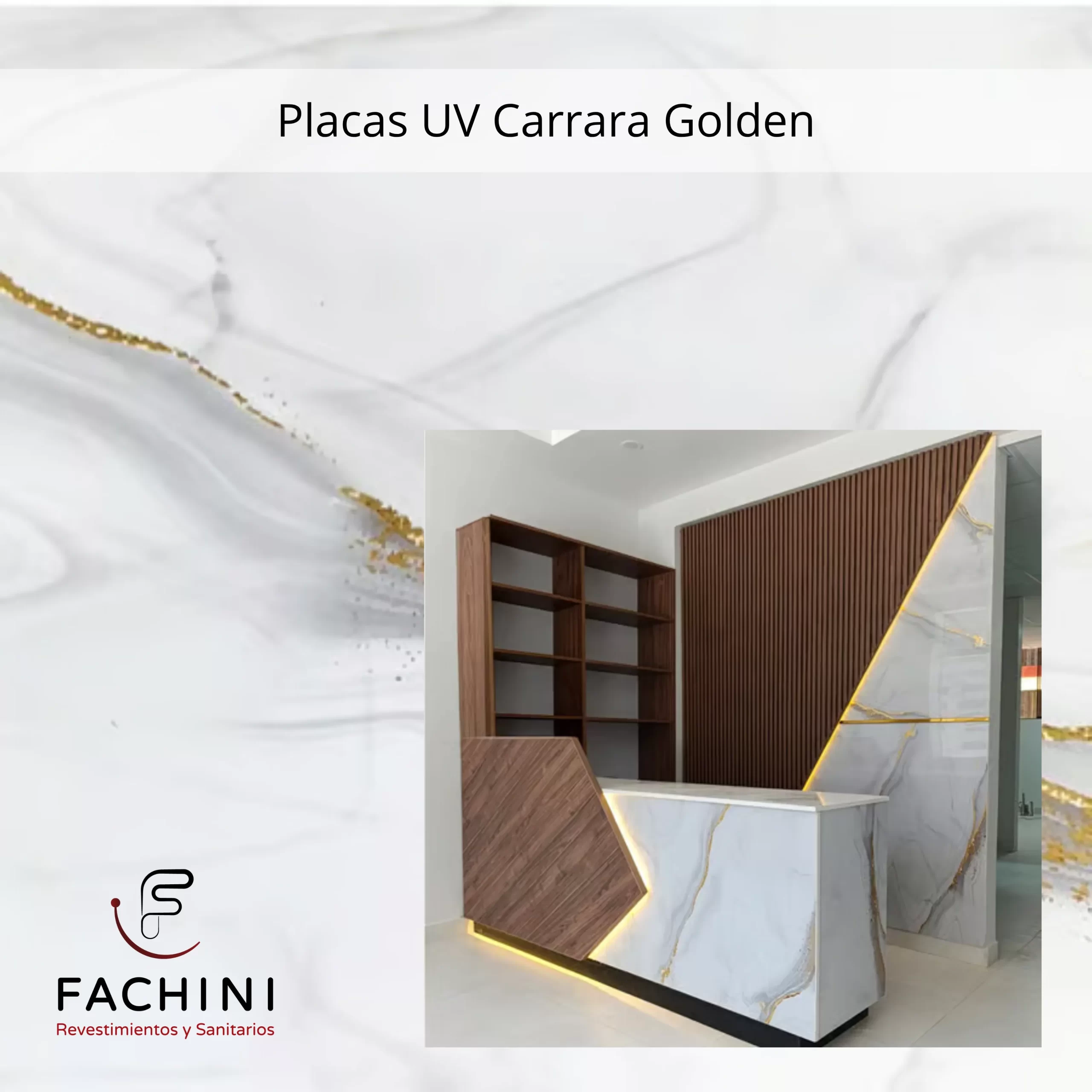 Placas UV Carrara Golden