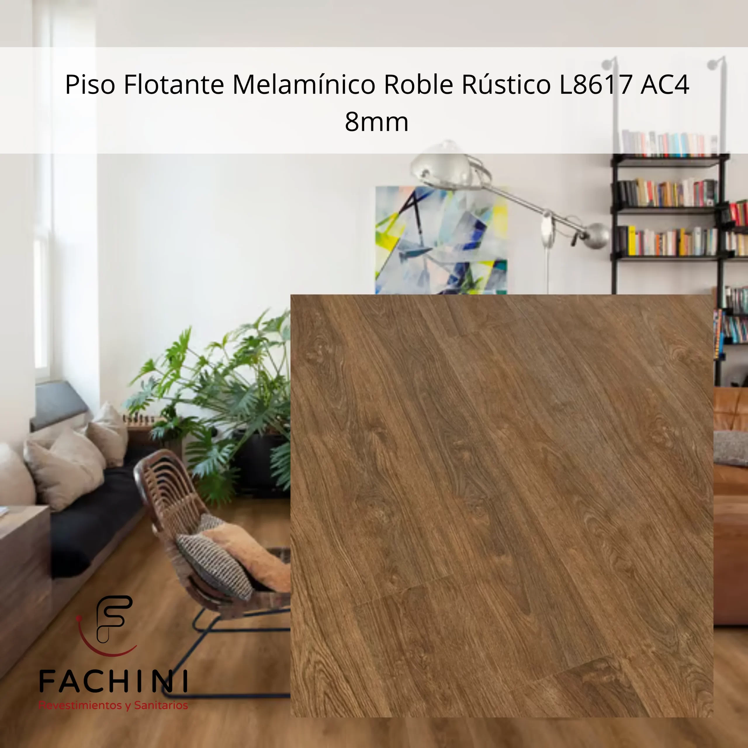 Piso Flotante Melamínico Roble Rústico L8617 AC4 8mm